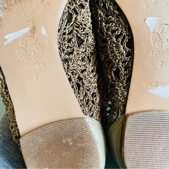 ALL BLACK Brown Crochet Lace Up Loafer Ballet Flats - Picture 7 of 8